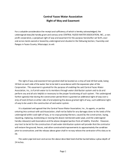 Right of Way and Easement Letter - Central Yazoo Water Association