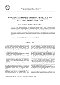 composition and morphology of organic and mineral matter in fly ash