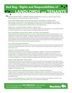 LANDLORDS and TENANTS