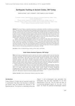 Earthquake Faulting at Ancient Cnidus, SW Turkey