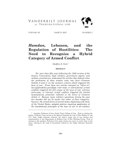 The Need to Recognize a Hybrid Category of Armed Conflict