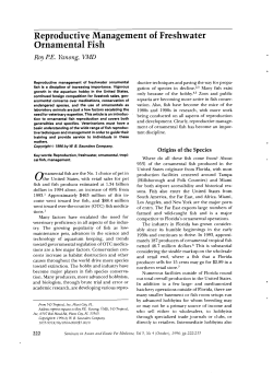 Reproductive Management of Freshwater Ornamental Fish