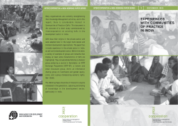 experiences with communities of practice in india