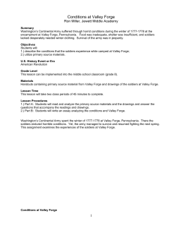 Conditions at Valley Forge