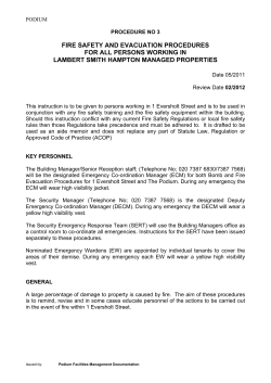 fire safety and evacuation procedures for all persons working