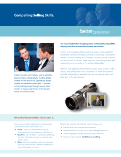 Compelling Selling Skills.