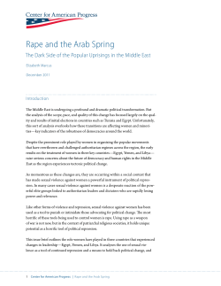 Rape and the Arab Spring - Center for American Progress