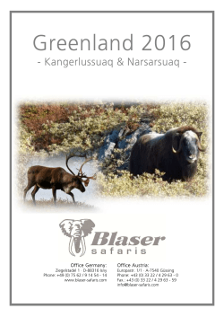 Greenland 2016 - Blaser Safaris