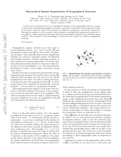 Hierarchical Spatial Organization of Geographical Networks