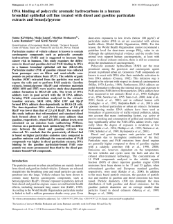 DNA binding of polycyclic aromatic hydrocarbons in a