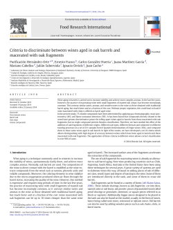 Criteria to discriminate between wines aged in oak