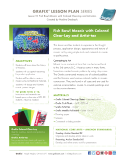 Fish Bowl Mosaic with Colored Clear-Lay and Artist-tac