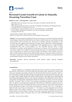 Reversed Crystal Growth of Calcite in Naturally Occurring Travertine