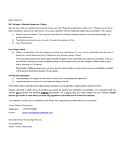 Delayed and Missed Departure Claim Form
