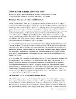 Jesuit History in Brief: A Personal View