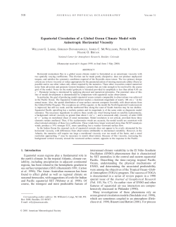 Equatorial Circulation of a Global Ocean Climate Model