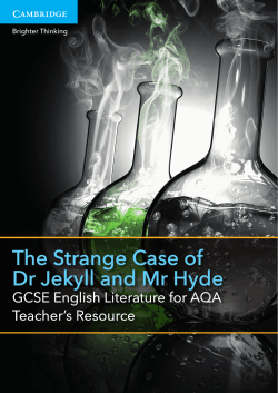 The Strange Case of Dr Jekyll and Mr Hyde