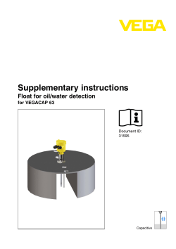 Float for oil/water detection &bull; for VEGACAP 63