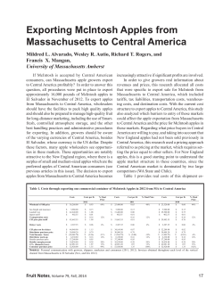 Exporting McIntosh apples from Massachusetts to