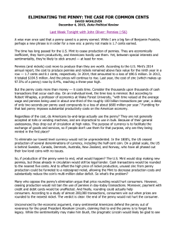 eliminating the penny: the case for common cents