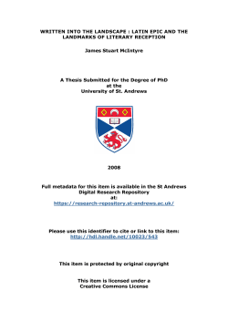James S McIntyre PhD thesis - St Andrews Research Repository