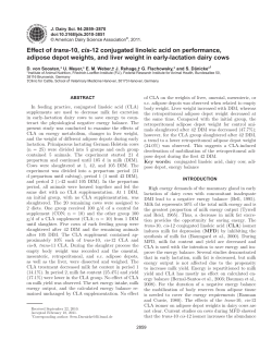 Effect of trans-10, cis-12 conjugated linoleic acid on performance