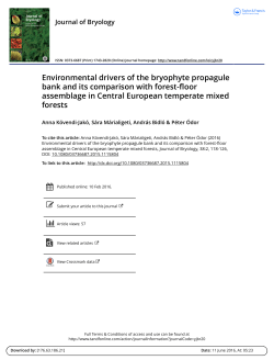Environmental drivers of the bryophyte propagule bank and its