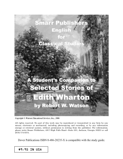 Edith Wharton - Smarr Publishers