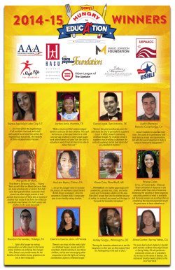2015 Winners - Denny`s Hungry for Education Scholarship