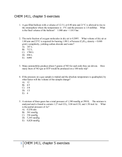 CHEM 1411, chapter 5 exercises