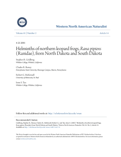 Helminths of northern leopard frogs, Rana pipiens (Ranidae)