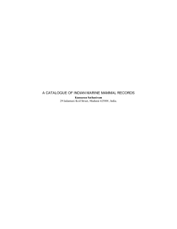 a catalogue of indian marine mammal records