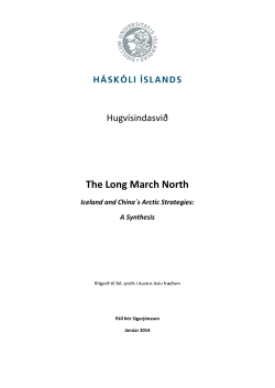 The Long March North Iceland and China´s Arctic