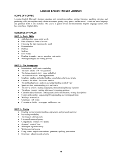 Learning English Through Literature