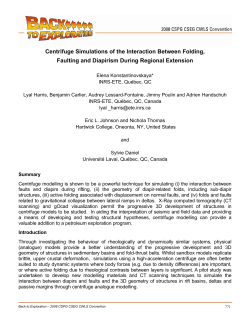 Centrifuge Simulations of the Interaction Between Folding,Faulting