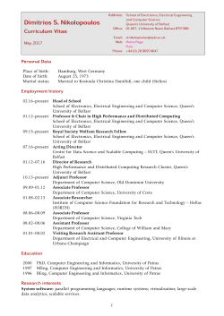 CV - School of Electronics, Electrical Engineering and Computer