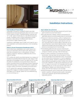 Hushboard&reg; Sound Deadening Panel Installation Instructions