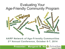Evaluating Your Age-Friendly Community Program