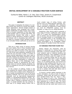 Initial development of a variable-friction floor