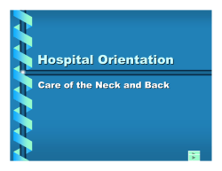 Back and Neck Safety