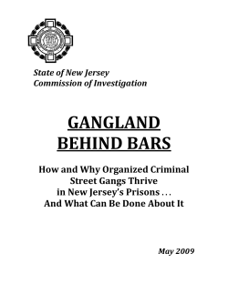 Gangland Behind Bars - State of New Jersey