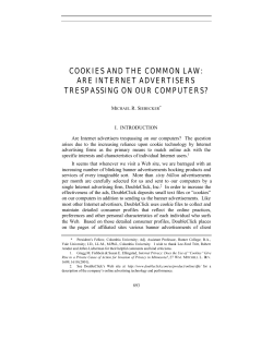 cookies and the common law - Southern California Law Review