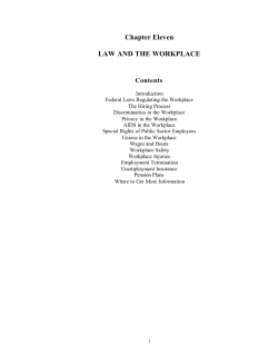 Chapter Eleven LAW AND THE WORKPLACE