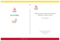 Pressurized hot water flow-through extraction of birch wood