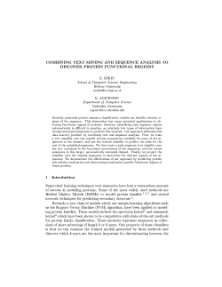 COMBINING TEXT MINING AND SEQUENCE ANALYSIS TO