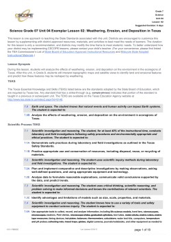 Science Grade 07 Unit 04 Exemplar Lesson 02: Weathering