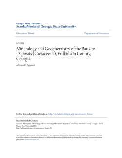 Mineralogy and Geochemistry of the Bauxite Deposits (Cretaceous