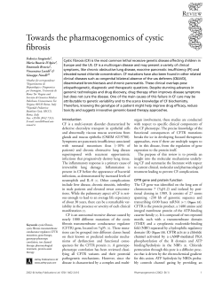 Towards the pharmacogenomics of cystic fibrosis