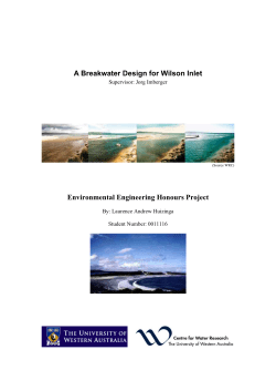 A Breakwater Design for Wilson Inlet