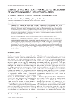 EffEctS of agE and hEight on SELEctEd propErtiES of